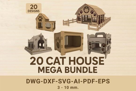 20 Cat House Plan Mega Bundle