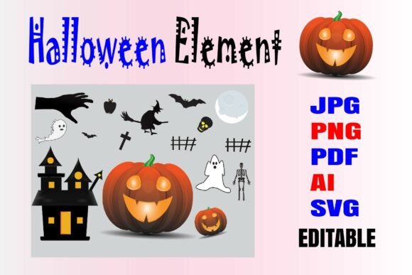 All Halloween Design Elements All in All