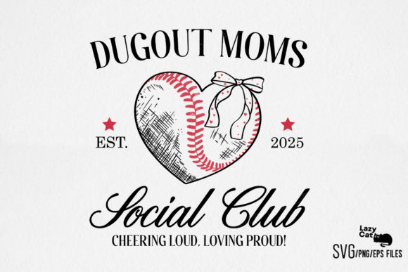 Baseball Dugout Moms Club SVG PNG