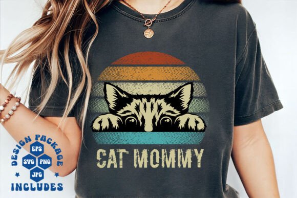 Cat Mommy T-Shirt Design