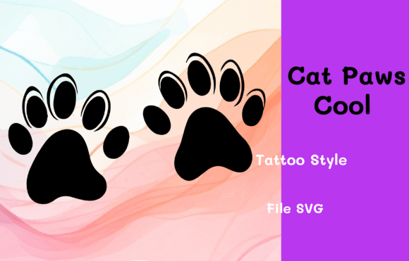 Cat Paws Cool Elegant Tattoo Style