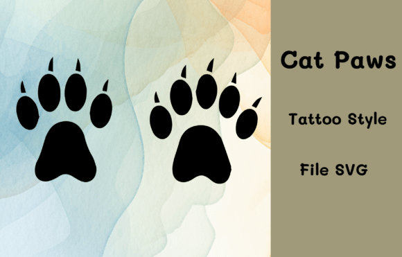 Cat Paws Radiant Tattoo Style
