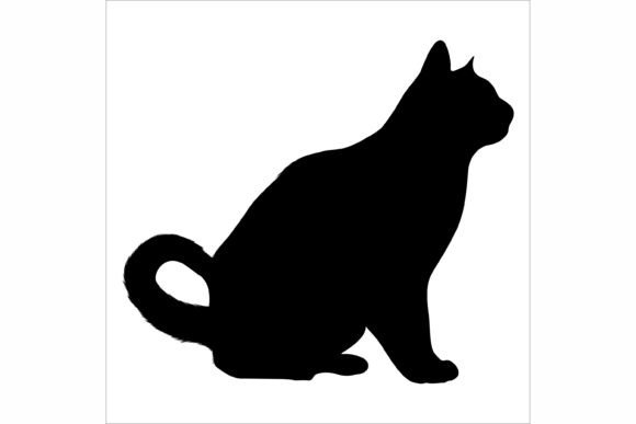 Cat Silhouette Vector Illustration Art