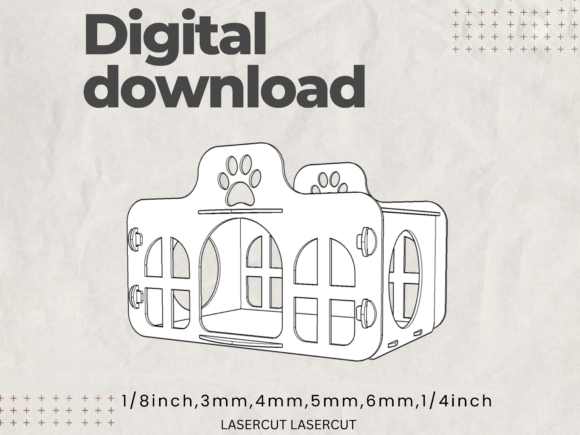 Cozy Paw Cat House – Laser Cut File