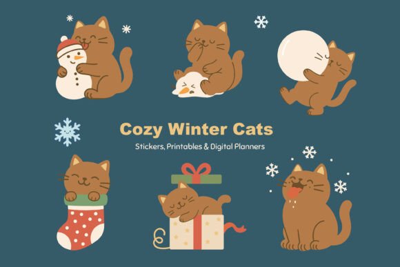 Cozy Winter Cats – Sticker