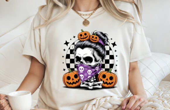 Fall Pumpkin Boho Halloween T-shirt PNG