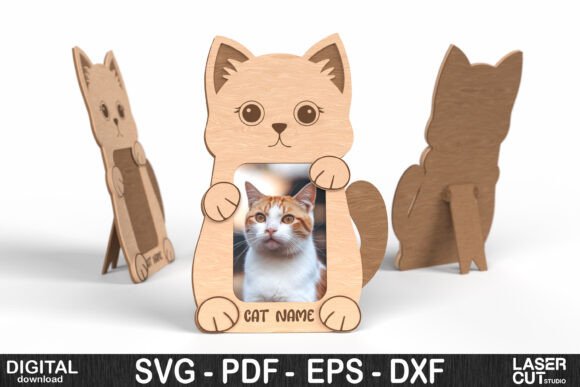 Personalized Cat Photo Frame Laser Cut