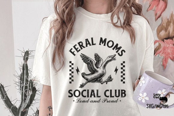Retro Feral Moms Club SVG PNG
