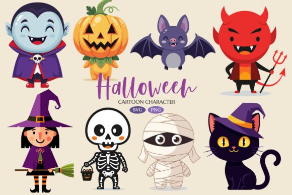 Spooky Halloween Clipart Set